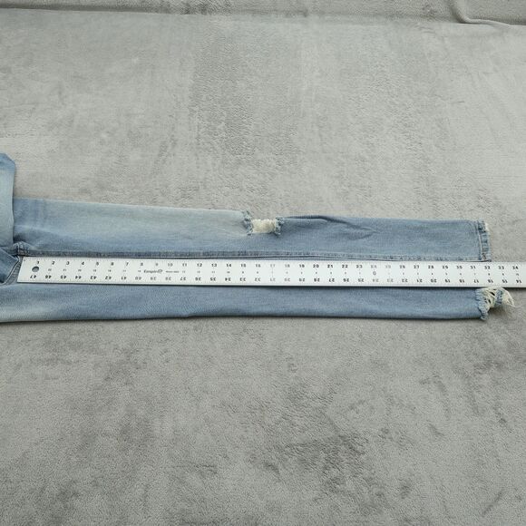 TinselTown Jeans Women's 7 High-Rise Baggy Straight 32.5" Inseam Distressed NWT - Picture 15 of 15